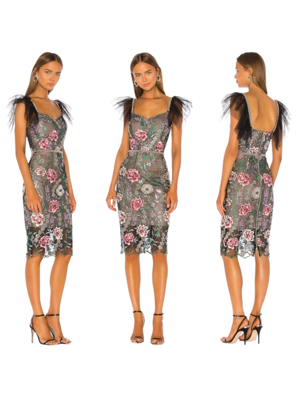 NWT BRONX & BANCO Melia Floral Midi Dress 6